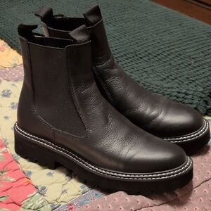 Black Leather Women's Boots